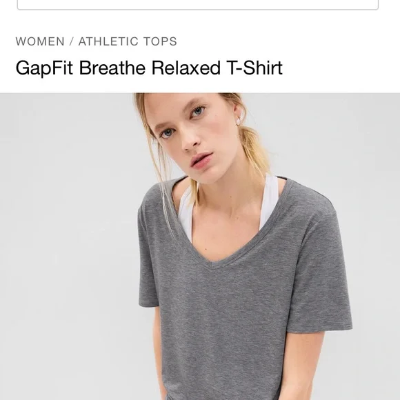 GAP, Tops, Nwt Gapfit Breathe Relaxed Vneck